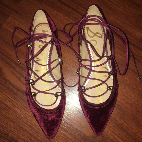 Sam Edelman Shoes - Sam Edelman Rockwell Velvet Lace Up Flats
